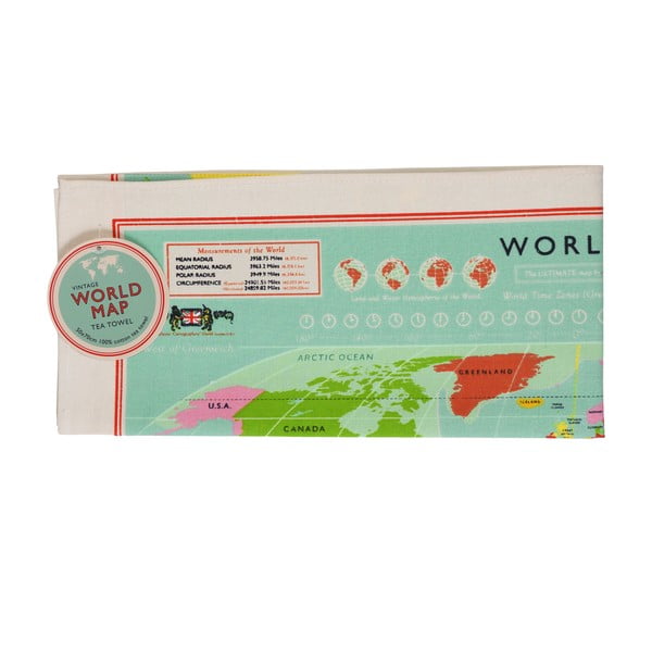 World Map pamut konyharuha, 50 x 70 cm - Rex London-image-3