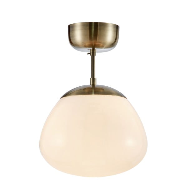 Fehér-bronzszínű mennyezeti lámpa üveg búrával ø 25 cm Rise – Markslöjd
