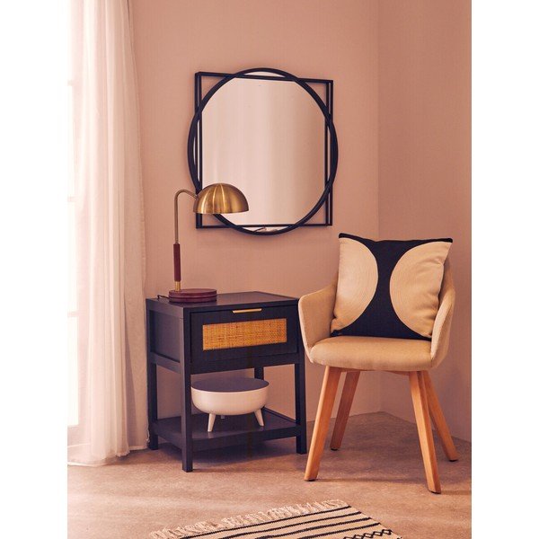 Fekete éjjeliszekrény Sherman – Premier Housewares-image-1