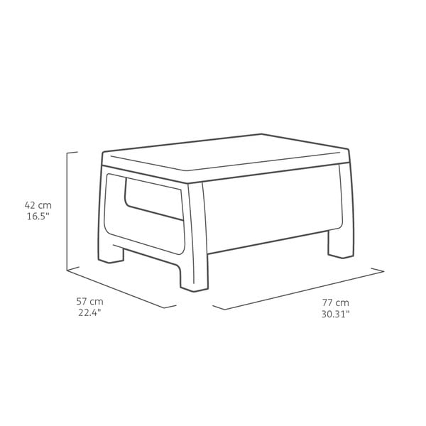 Sötétszürke négyszemélyes kerti lounge szett Corfu – Keter-image-4