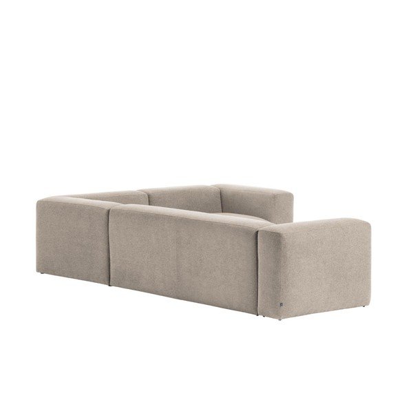 Bézs zsenília sarokkanapé Blok – Kave Home-image-4