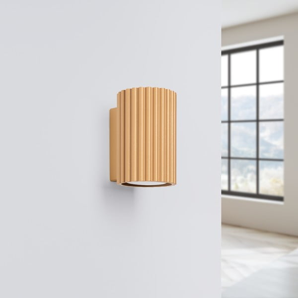 Aranyszínű fali lámpa Gleam – Sollux-image-3