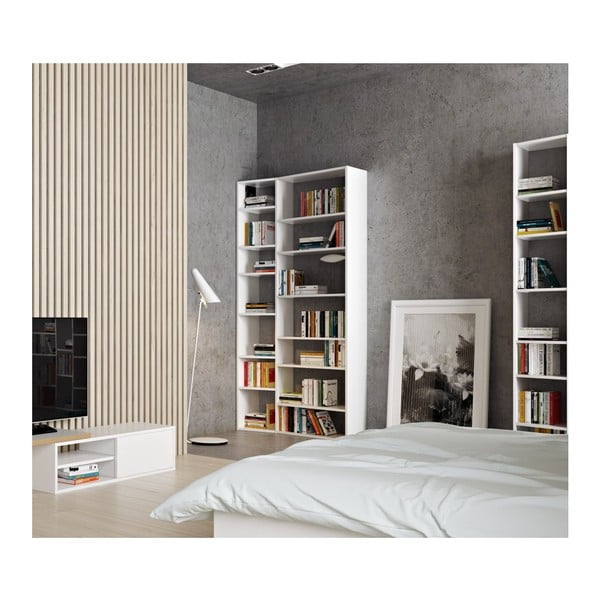 Fehér könyvespolc 108x224 cm Valsa – TemaHome-image-2