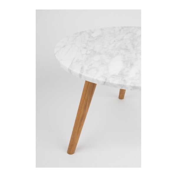 Tárolóasztal kőmintás asztallappal, ⌀ 50 cm - Zuiver-image-2