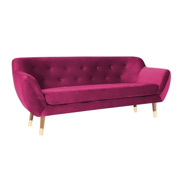 Amelie rózsaszín háromszemélyes kanapé - Mazzini Sofas-image-3