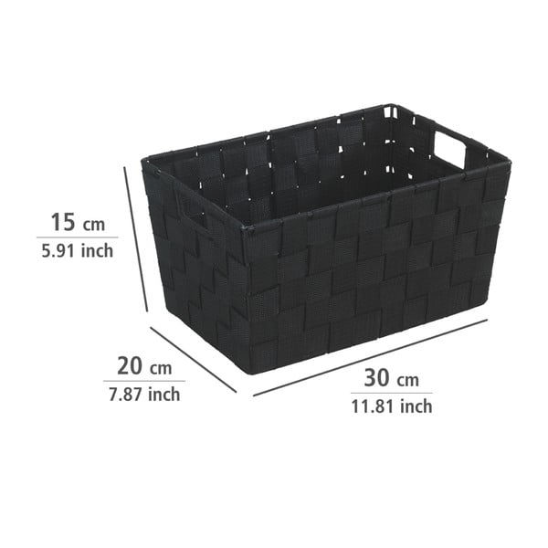 Adria feket tárolókosár, 20 x 30 cm - Wenko-image-1