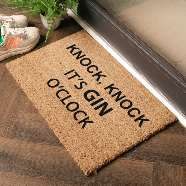 Kókuszrost lábtörlő 40x60 cm Gin O'Clock – Artsy Doormats-image-1