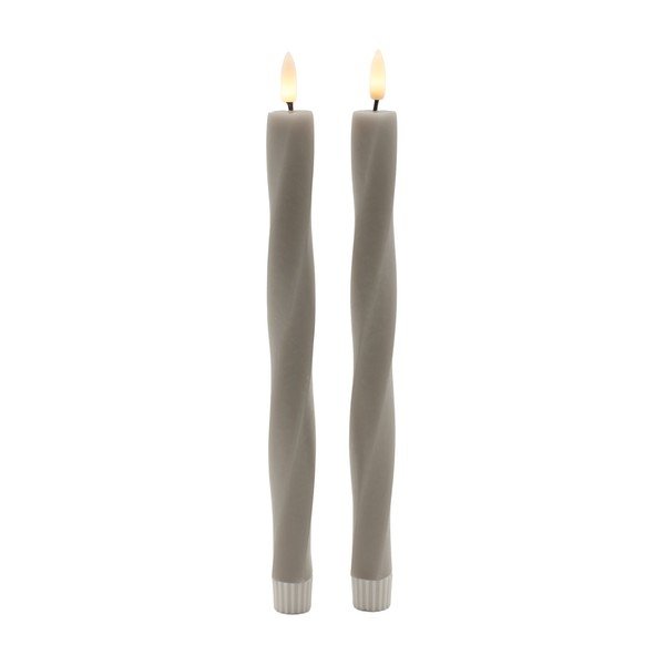 Elemmel működő LED gyertya szett 2 db-os (magasság 26 cm) Sille Twist – Sirius