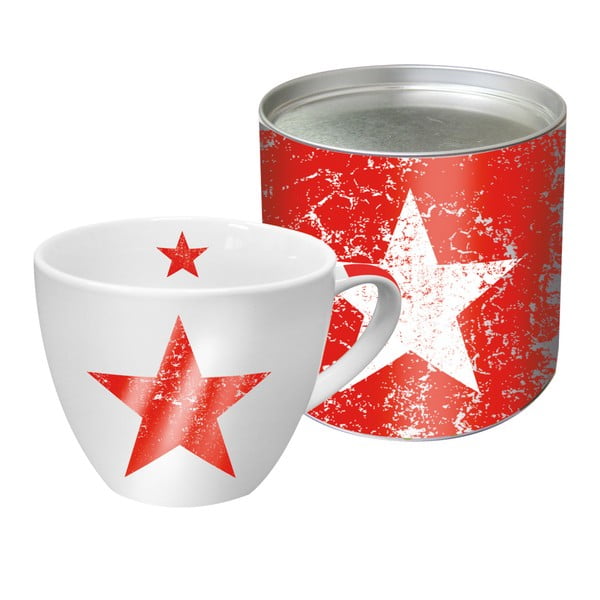 Star Fashion Red porcelán bögre karácsonyi motívummal, díszdobozban, 450 ml - PPD