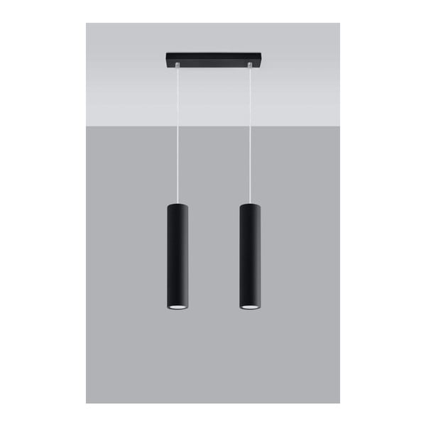 Fekete fém függőlámpa Castro – Sollux-image-3