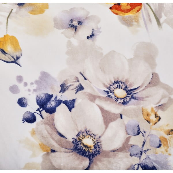 Fehér egyszemélyes mikroplüss ágyneműhuzat 140x200 cm Blossom – My House-image-1