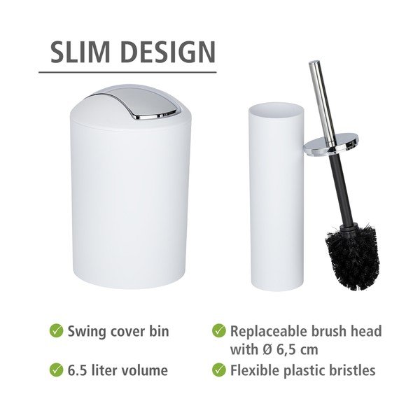 Fehér műanyag fürdőszobai kiegészítő szett Calvo – Wenko-image-3