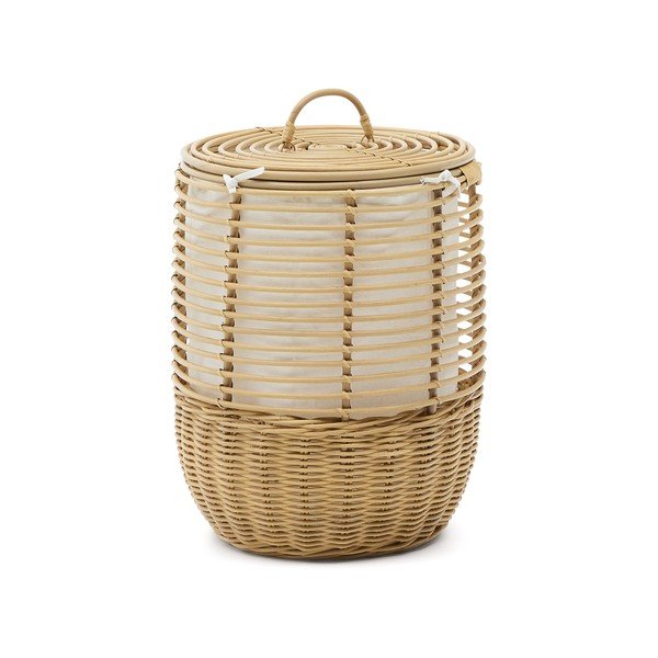 Natúr színű rattan szennyeskosár Liora – Kave Home