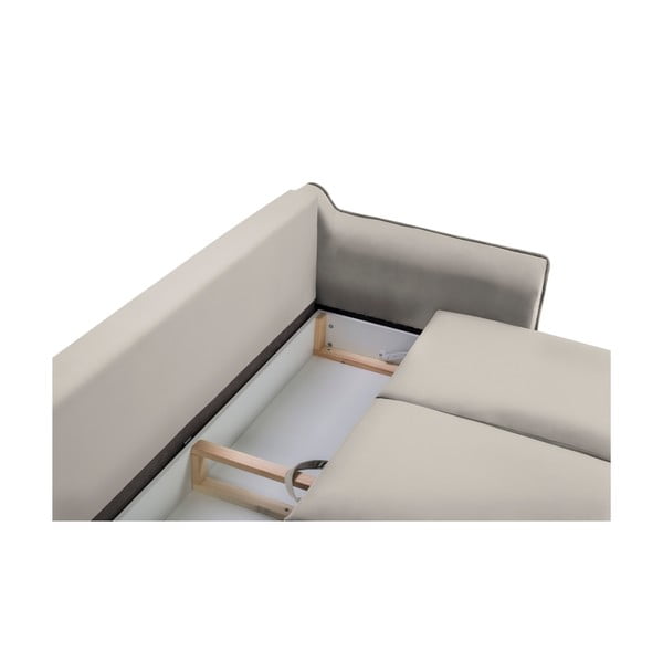 Basso bézs kinyitható bársonykanapé - Kooko Home-image-4