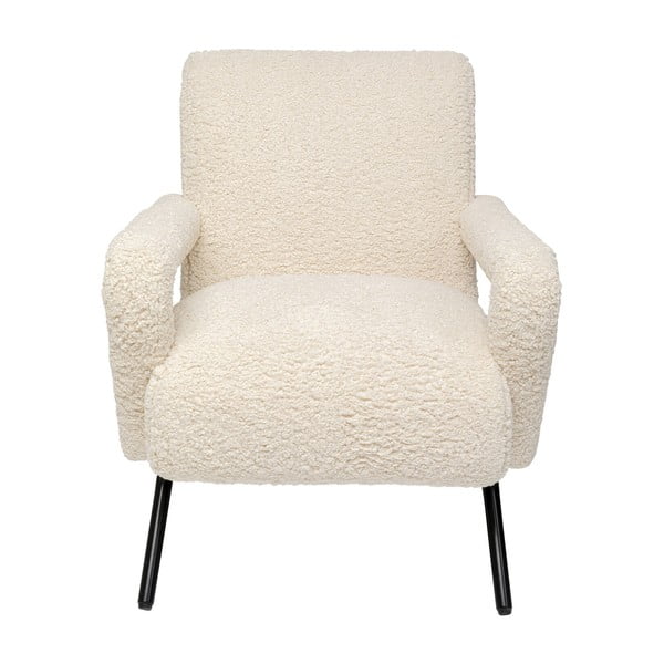Krémszínű buklé fotel Sascha – Kare Design