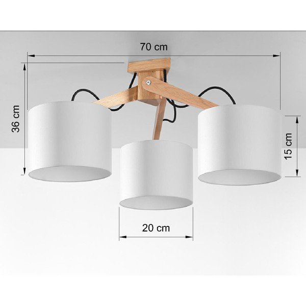 Donna fehér mennyezeti lámpa, hosszúság 70 cm - Sollux-image-2