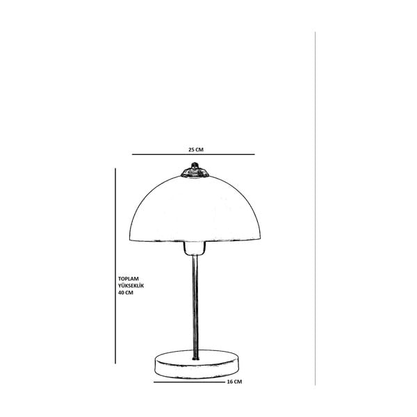 Aranyszínű asztali lámpa fém búrával (magasság 40 cm) Lungo – Opviq lights-image-3