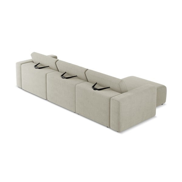 Bézs moduláris sarokkanapé (bal oldali) Kalea – Makamii-image-4
