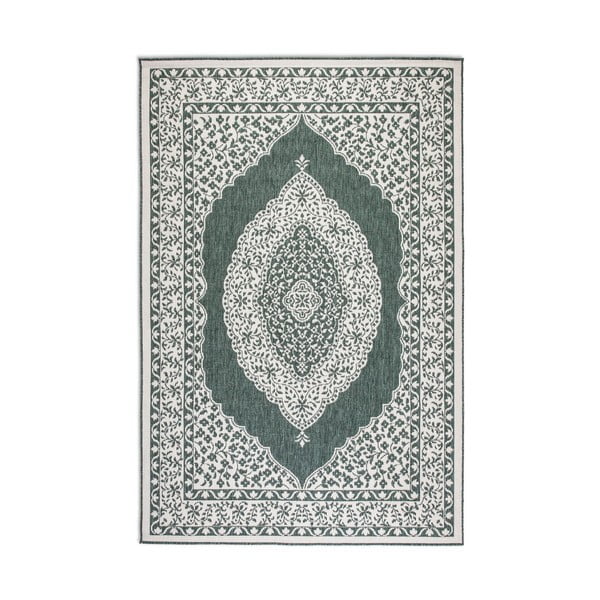 Zöld-krémszínű kültéri szőnyeg 200x290 cm Gemini – Elle Decoration-image-2