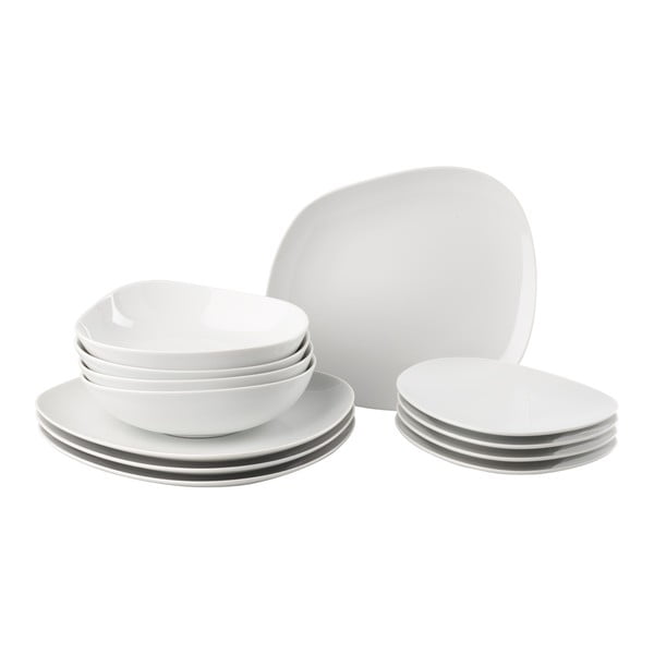 Like Organic 12 db-os fehér porcelán tányér készlet - Villeroy & Boch
