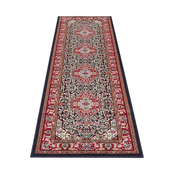  Skazar Isfahan piros-kék futószőnyeg, 80 x 250 cm - Nouristan-image-2