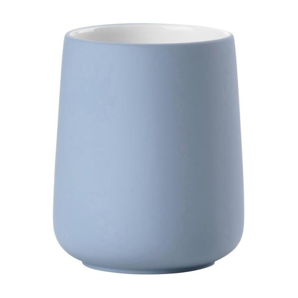 Blue Fog kék, porcelán fogkefetartó pohár - Zone