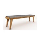 Tölgyfa pad világosszürke ülőrésszel Retro - The Beds