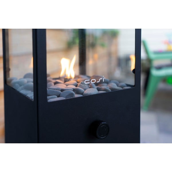 Dome fekete gázlámpa, magasság 45 cm - Cosi-image-1