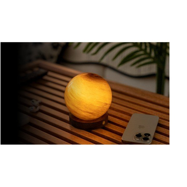 Sötétbarna USB fénydekoráció ø 8 cm Sand Storm – Gingko-image-2