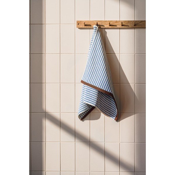 Barna-krémszínű frottír pamut fürdőlepedő 70x140 cm Gobo – noo.ma-image-4