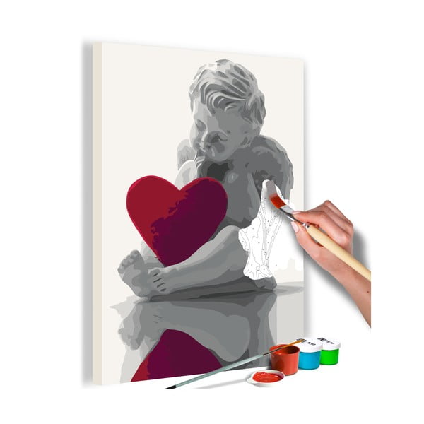 Heart Angel DIY készlet, saját vászonkép festése, 40 x 60 cm - Artgeist