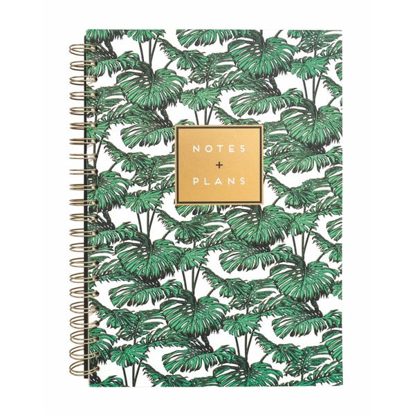 Palm Leaves jegyzetfüzet A4, 240 oldalas - Portico Designs