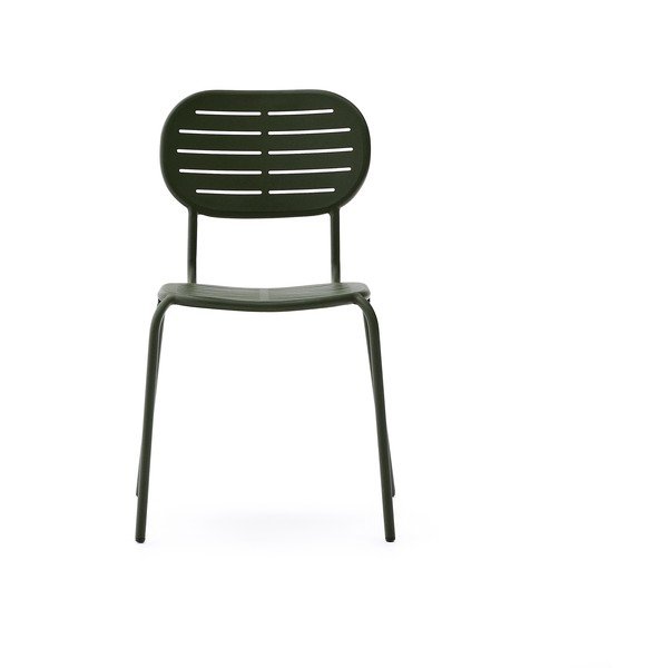 Sötétzöld fém kerti szék Brai – Kave Home-image-2