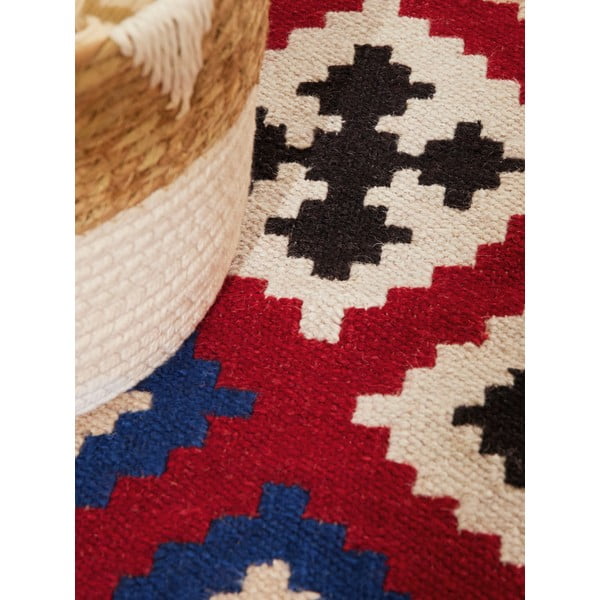 Piros kétoldalas kézi szövésű gyapjú futószőnyeg 60x190 cm Kamal Rami – Nouristan-image-4