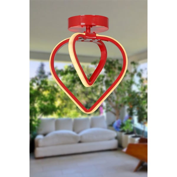 Piros fém LED mennyezeti lámpa Sevinc – Squid Lighting-image-1