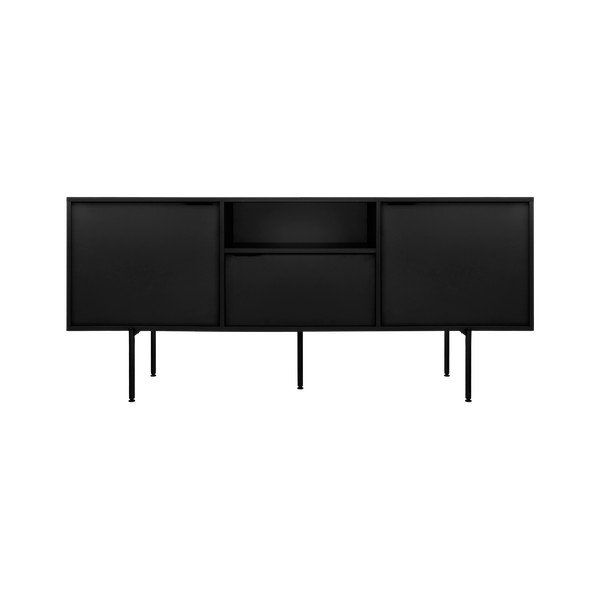 Fekete TV-állvány 180x79x50 cm Bau – noo.ma-image-2