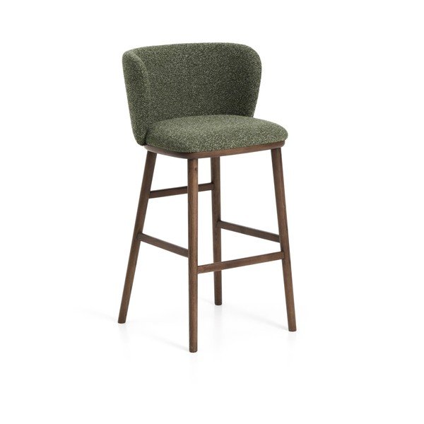 Sötétzöld kárpitozott bárszék (ülésmagasság 75 cm) Ciselia – Kave Home