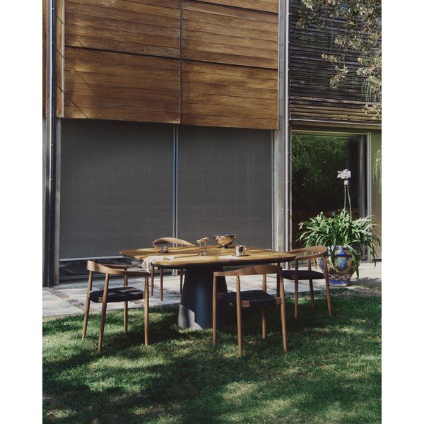 Fekete tömörfa kerti szék szett 4 db-os Ydalia – Kave Home-image-4