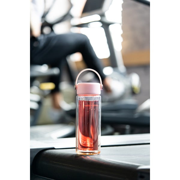 Rózsaszín üveg ivópalack 350 ml Fuori – Vialli Design-image-2