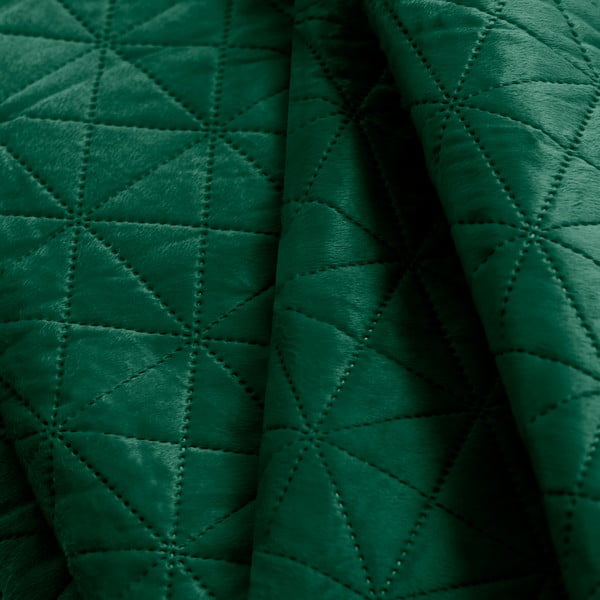 Zöld bársony steppelt ágytakaró 240x260 cm Laila – Restilo-image-3