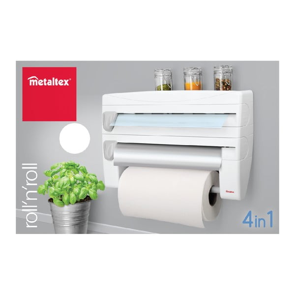 Többfunkciós konyhai adagoló és tartó polc, hossz 38 cm - Metaltex-image-1