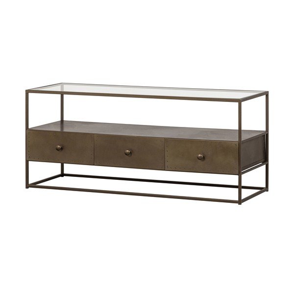 Aranyszínű fém TV-állvány 115x50 cm Depart – BePureHome-image-2