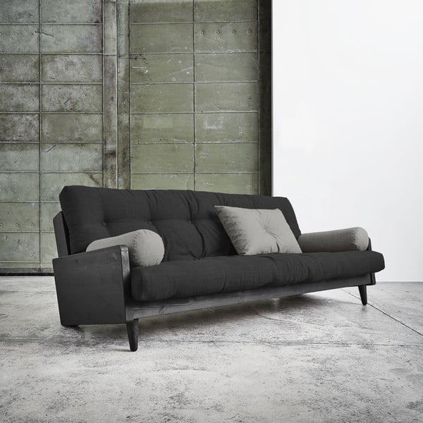 Indie Black/Dark Grey/Granite Grey kihúzható kanapé - Karup