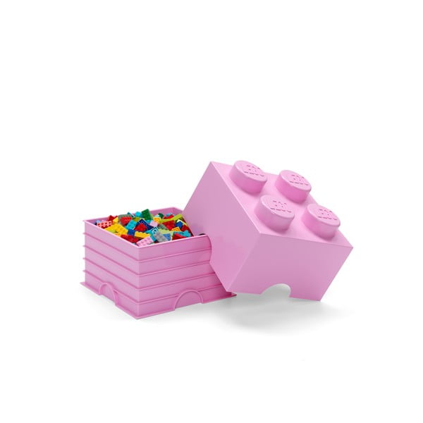 Világos rózsaszín négyszögletes tárolódoboz - LEGO®-image-2