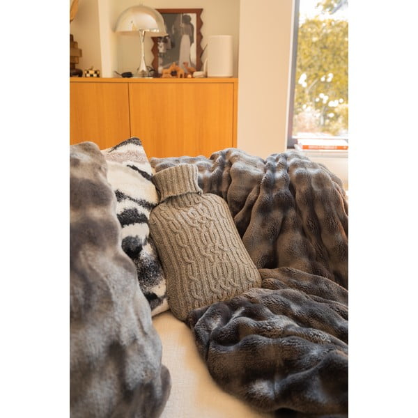 Szürke mikroplüss takaró 150x200 cm Wave – Tiseco Home Studio-image-4