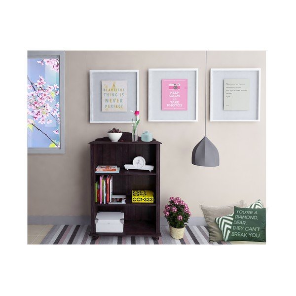 Barna borovi fenyő könyvespolc 77x116 cm Ella – Støraa-image-1