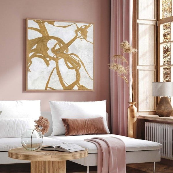 Kézzel festett kép 100x100 cm Goldplay - Malerifabrikken-image-2