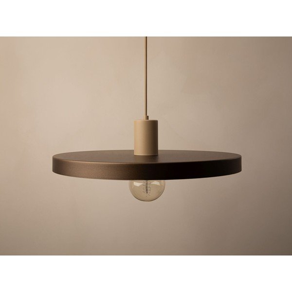 Világosbarna fém függőlámpa ø 40 cm Ori – Micadoni -image-2