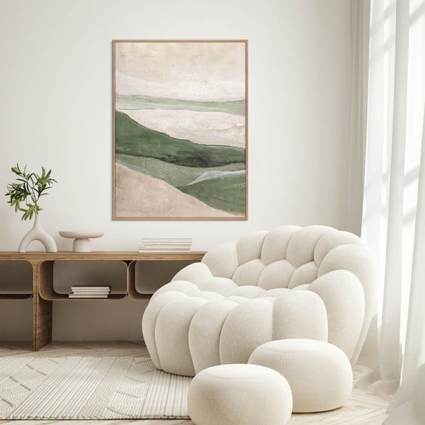 Kézzel festett kép 90x120 cm Green Field    – Malerifabrikken-image-1