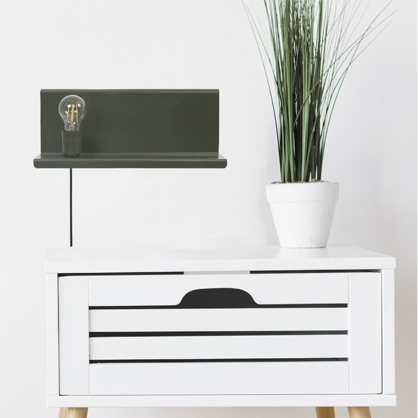 Decor Shelfie2 zöld falilámpa polccal - Homemania-image-3